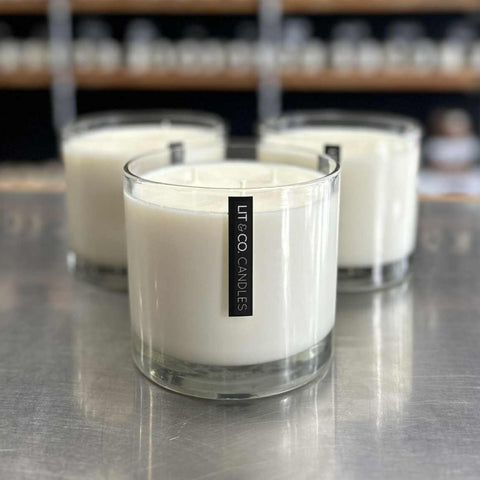 NEW!!!  Triple Wicked 28oz Glass Candle - Seasonal + Year Round Fragrances - BUY 3 GET 1 FREE