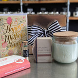 Local Pickup Only!  - Mother's Day Gift Box w/Floral Embossed Candle, Seed Kit, Artisanal Soap, Vial of Matches and Greeting Card